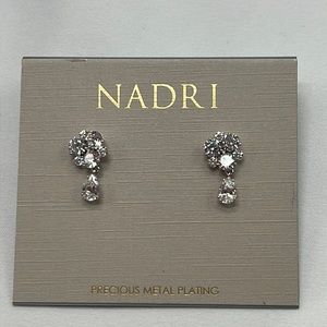 NWT Nadri Silvertone CZ Earrings